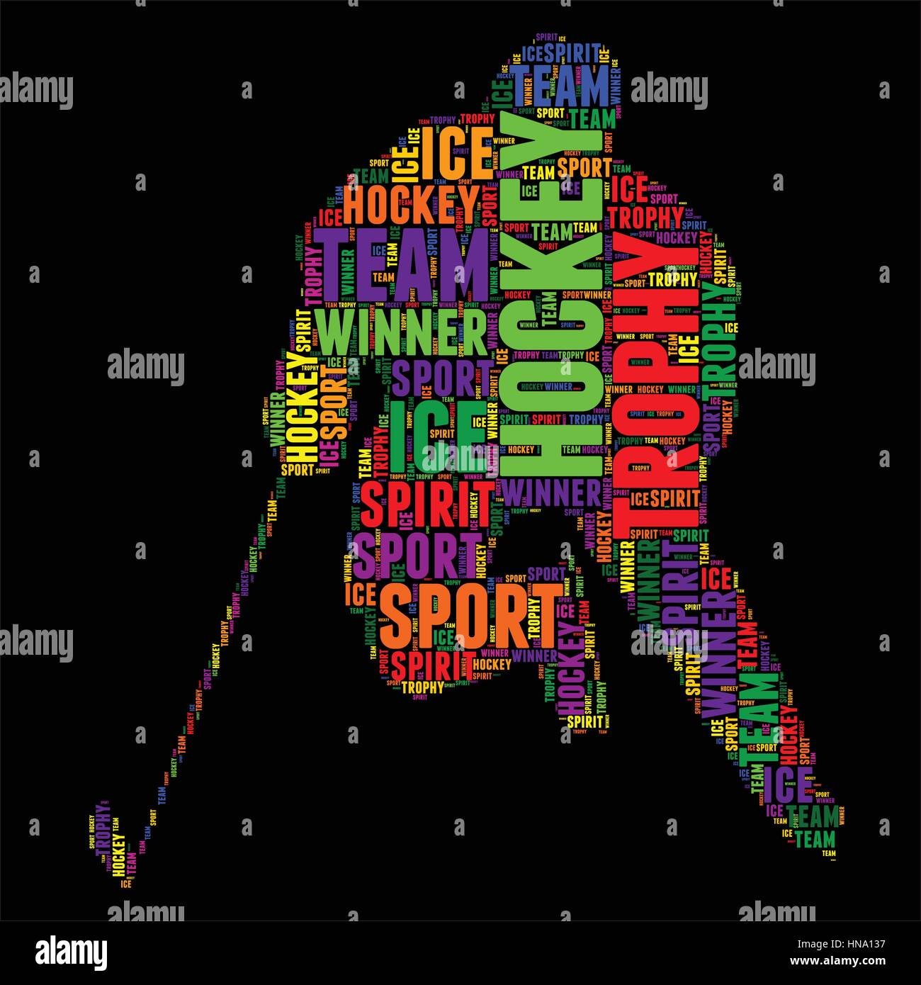 hockey Typography word cloud colorful Vector illustration Stock Vector Image & Art Alamy