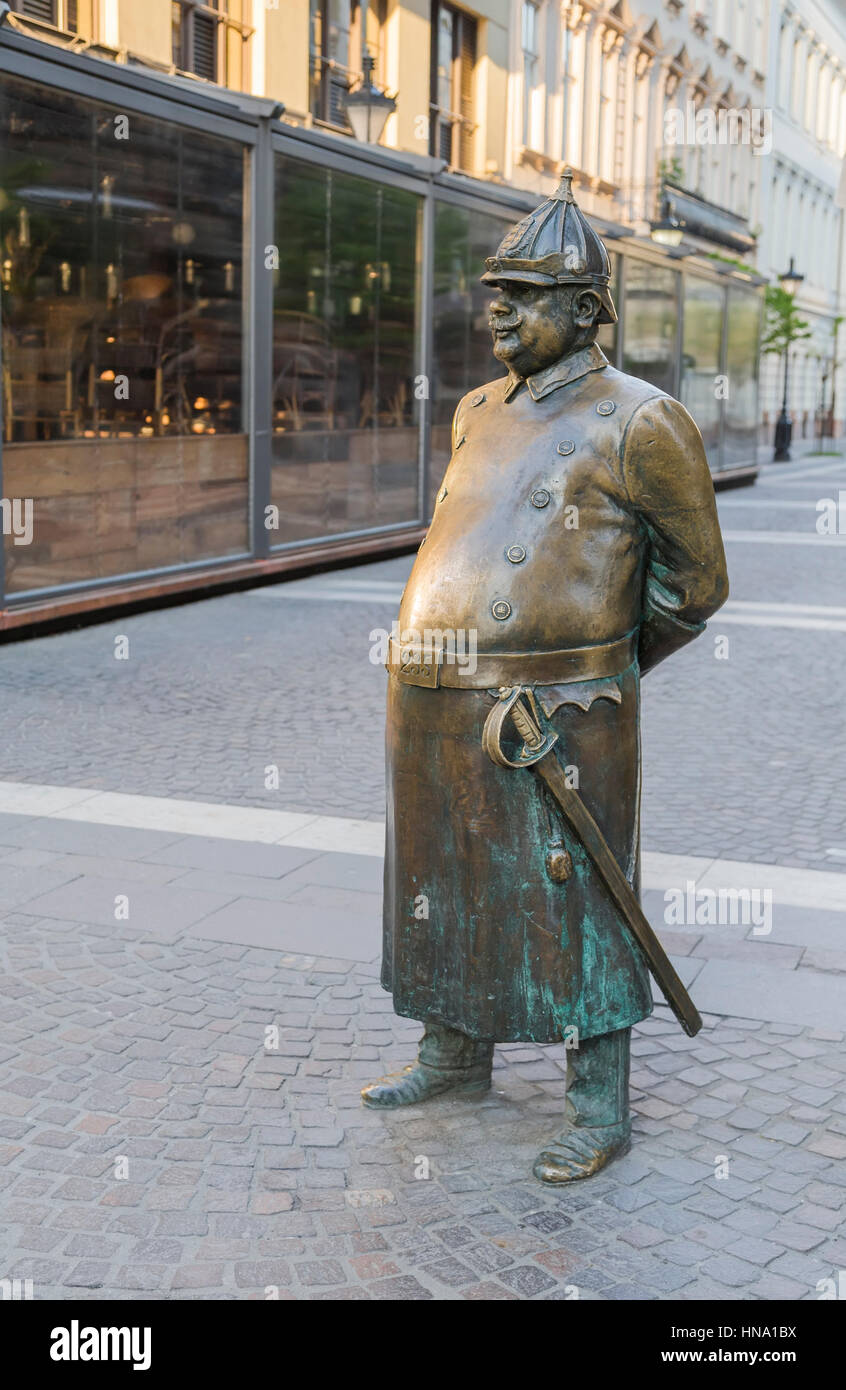 Monument to the policeman. Budapest. Hungary Stock Photo