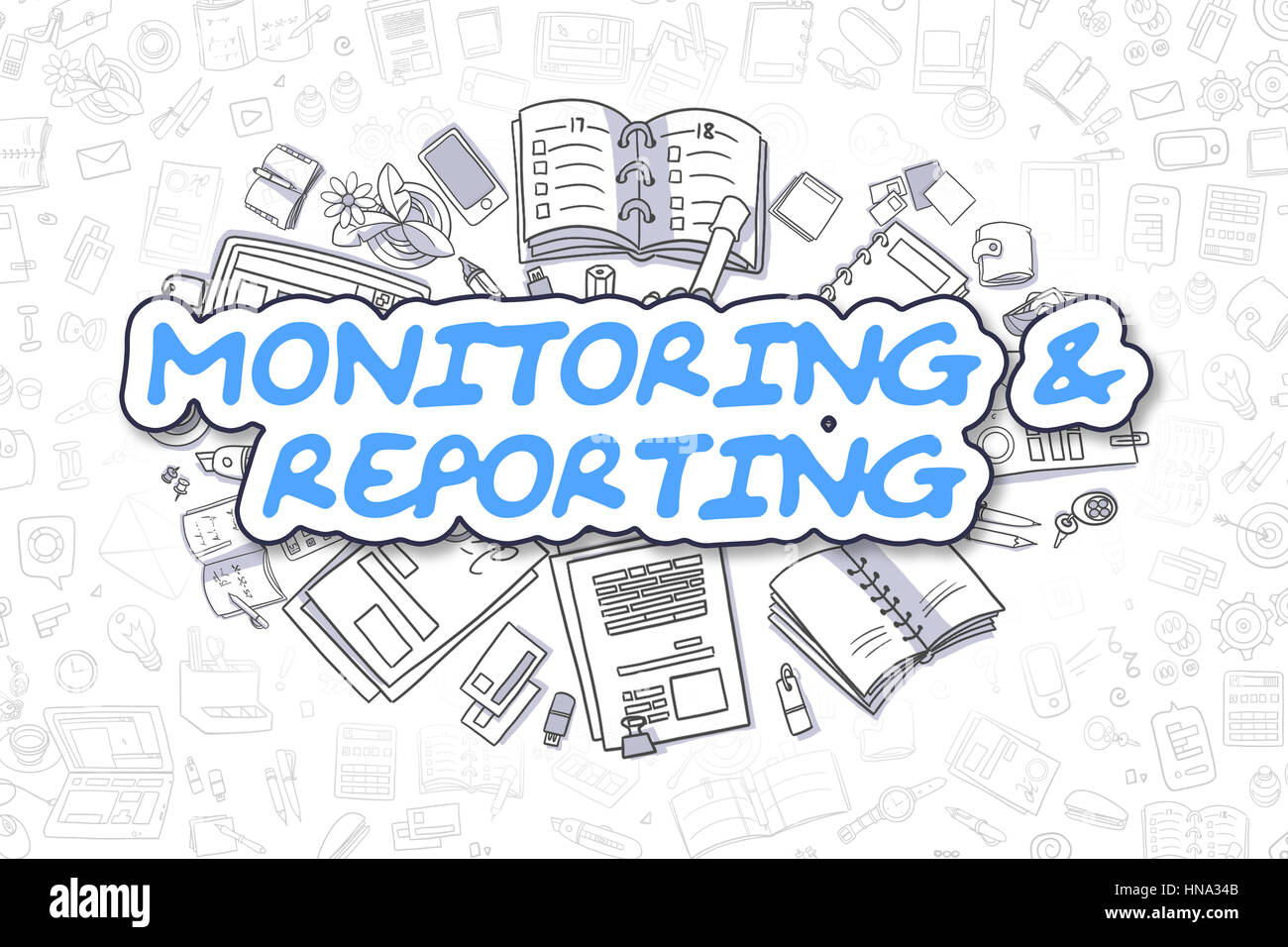 Monitoring And Reporting Business Concept Stock Photo Alamy