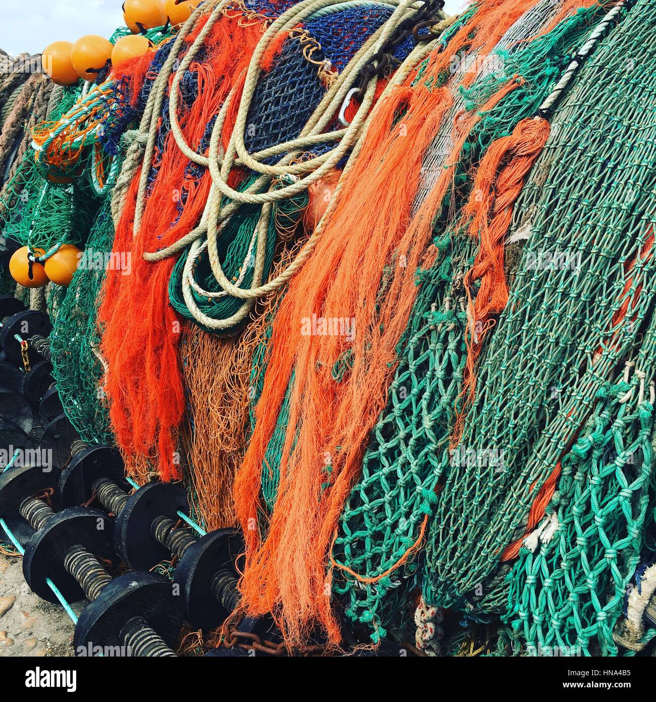 Seaside nets hi-res stock photography and images - Alamy