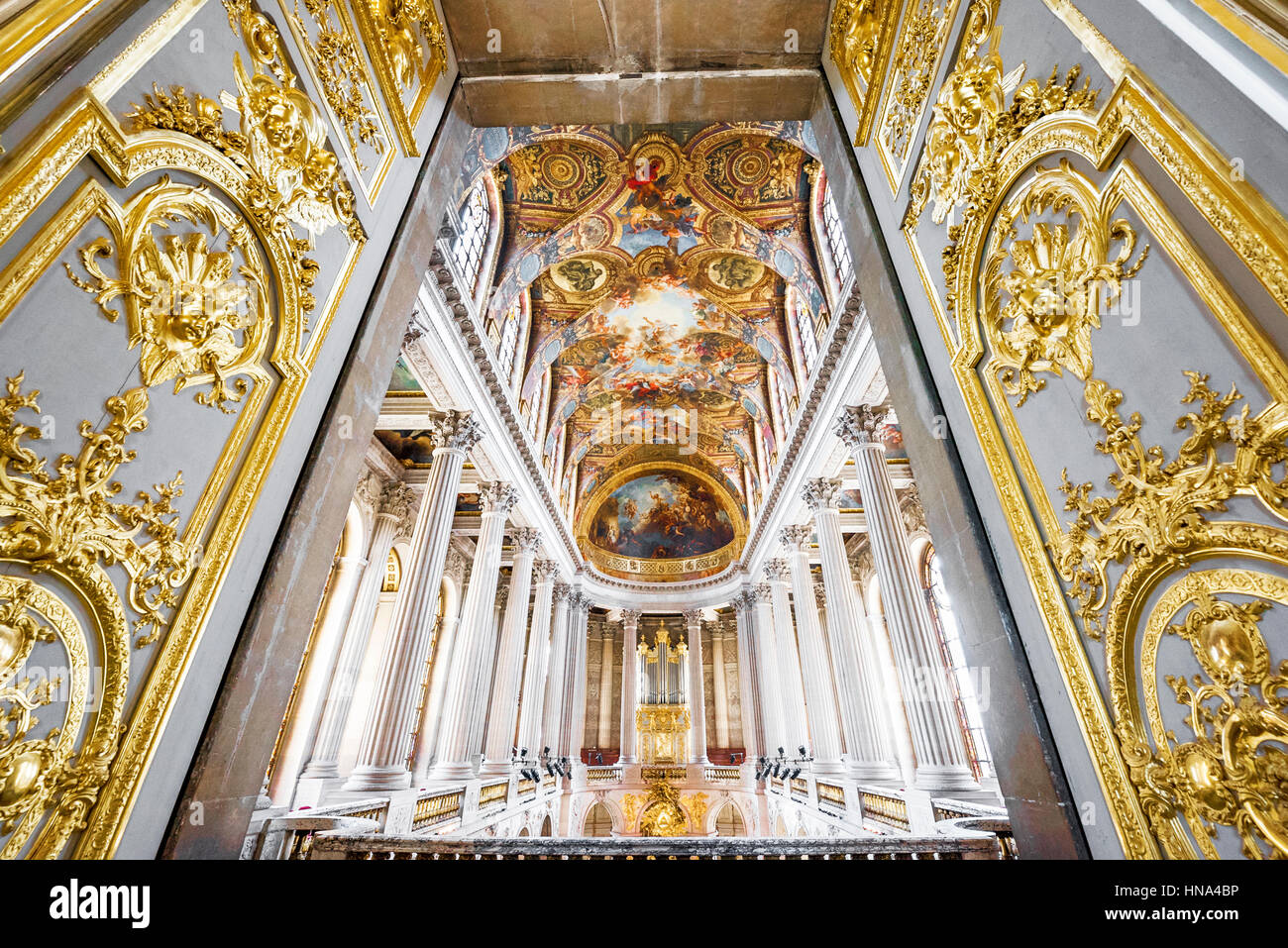 Impressive  interior of Versailles Palace Stock Photo