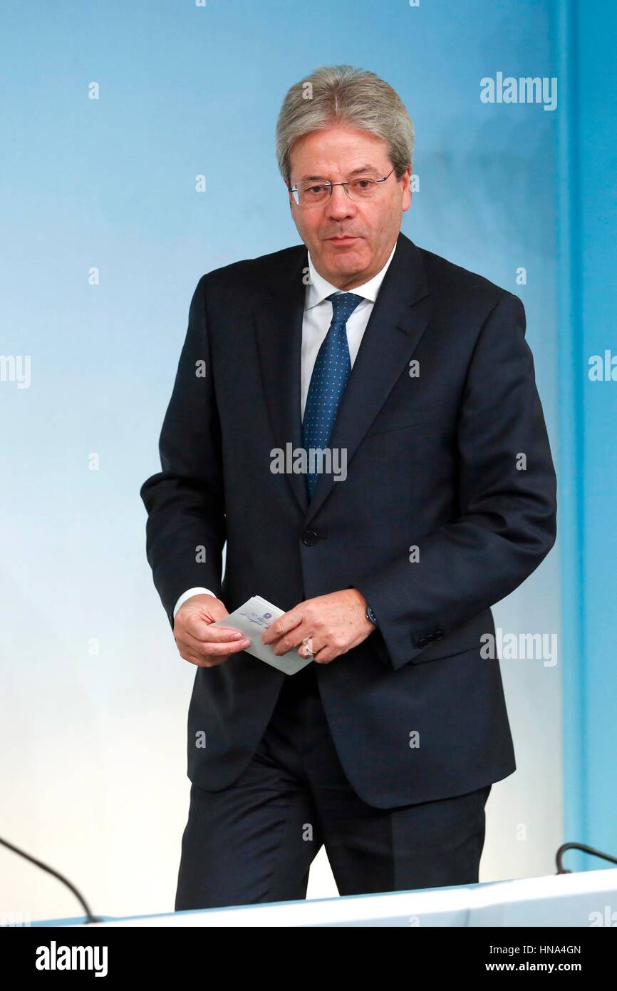 Paolo Gentiloni, the italian Prime Minister, Rome, Italy, Gen 05, 2017    Credit © Remo Casilli/Sintesi/17�Թ����� Stock Photo Stock Photo