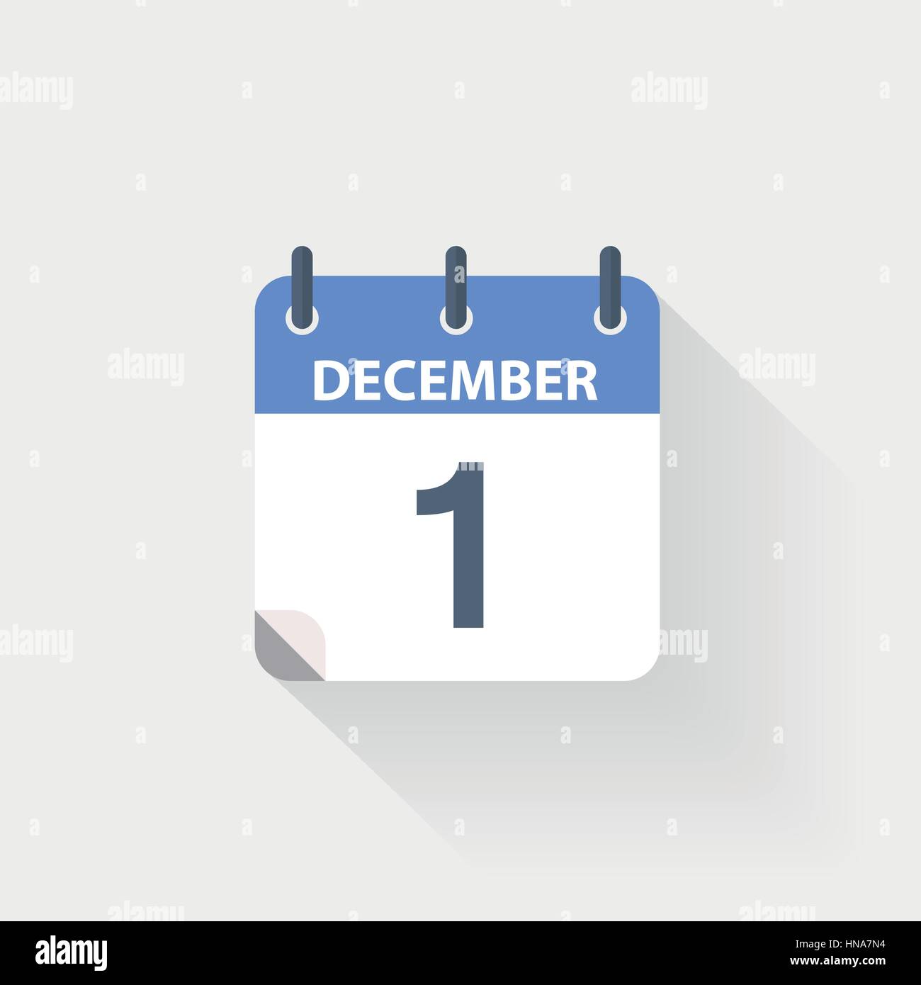 1 december calendar icon on grey background Stock Vector Image & Art