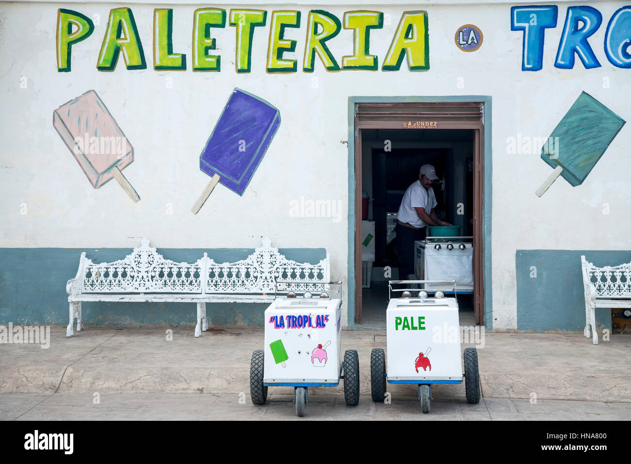 Ice cream store and carts, San Jose del Cabo, Baja California Sur