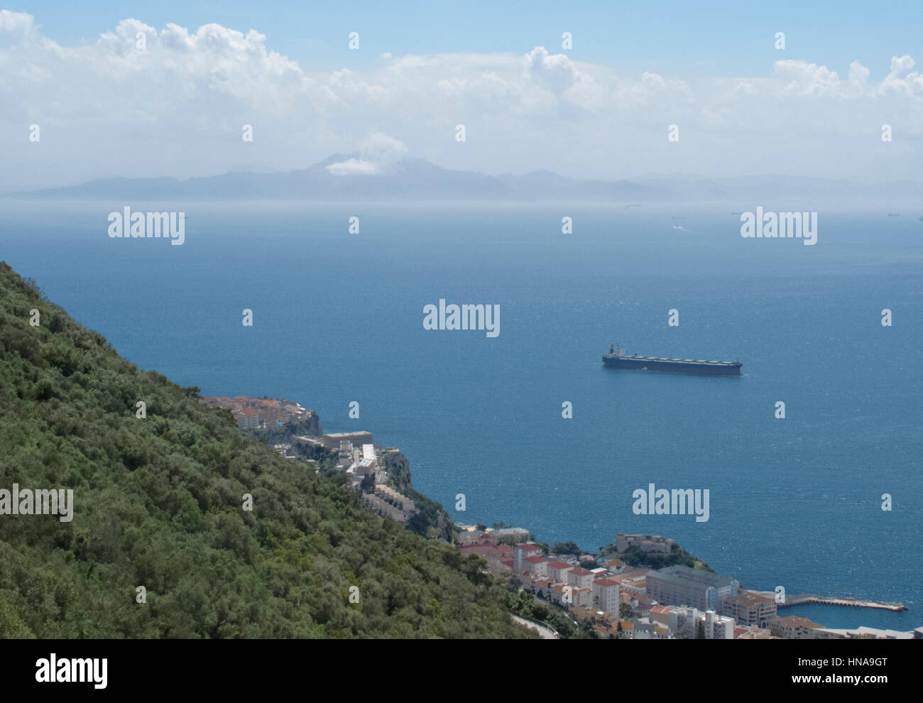 looking across the strait of gibraltar Stock Photo Alamy