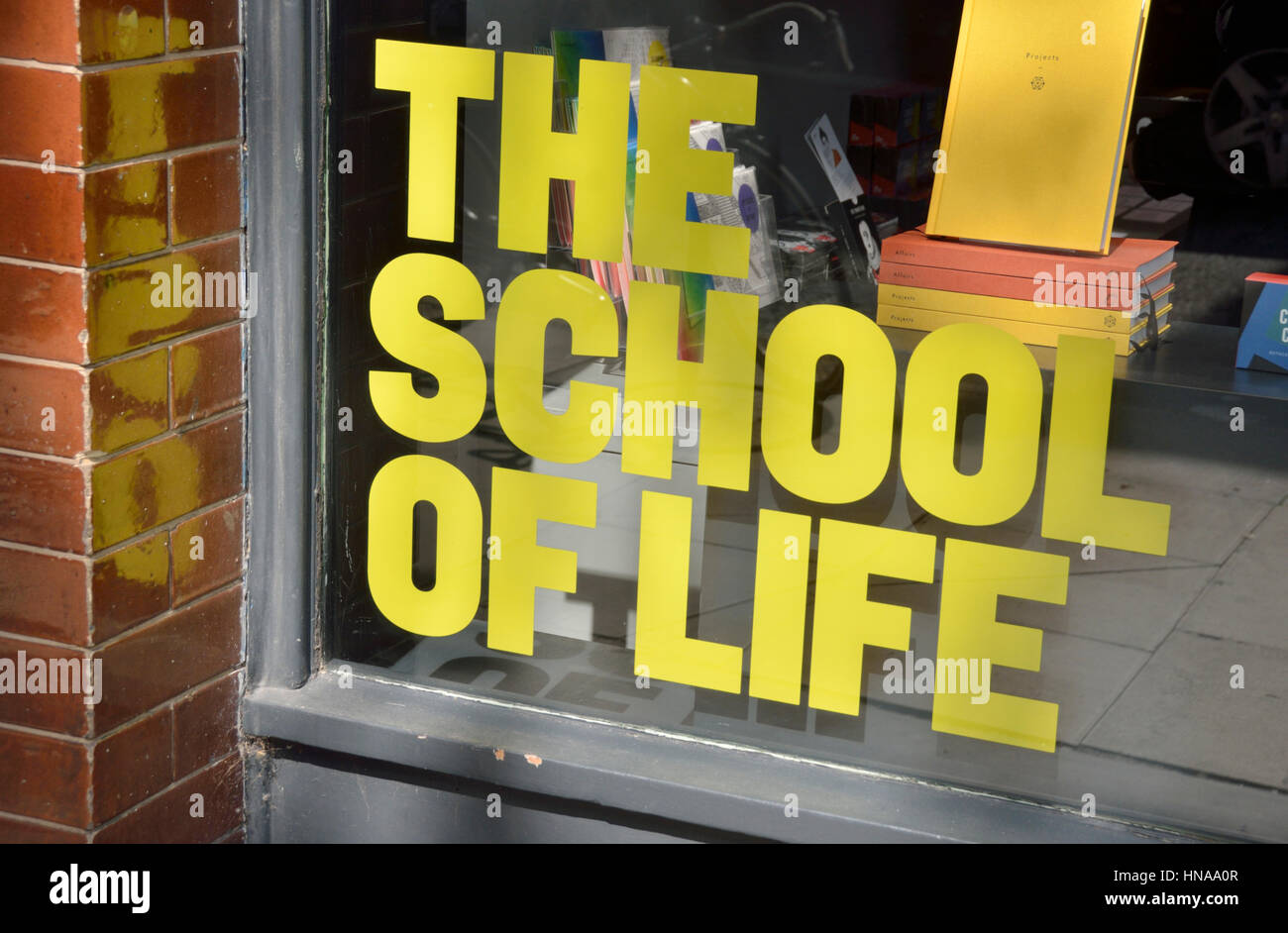 The School of Life in Marchmont Street, London, UK. Stock Photo