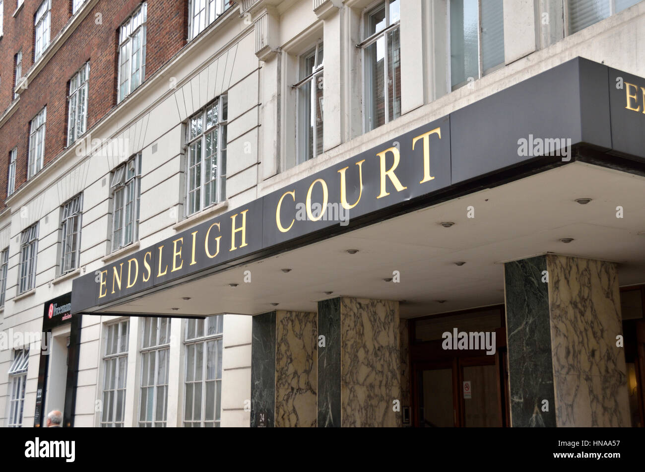 Endsleigh Court apartment building in Upper Woburn Place, London, UK. Stock Photo
