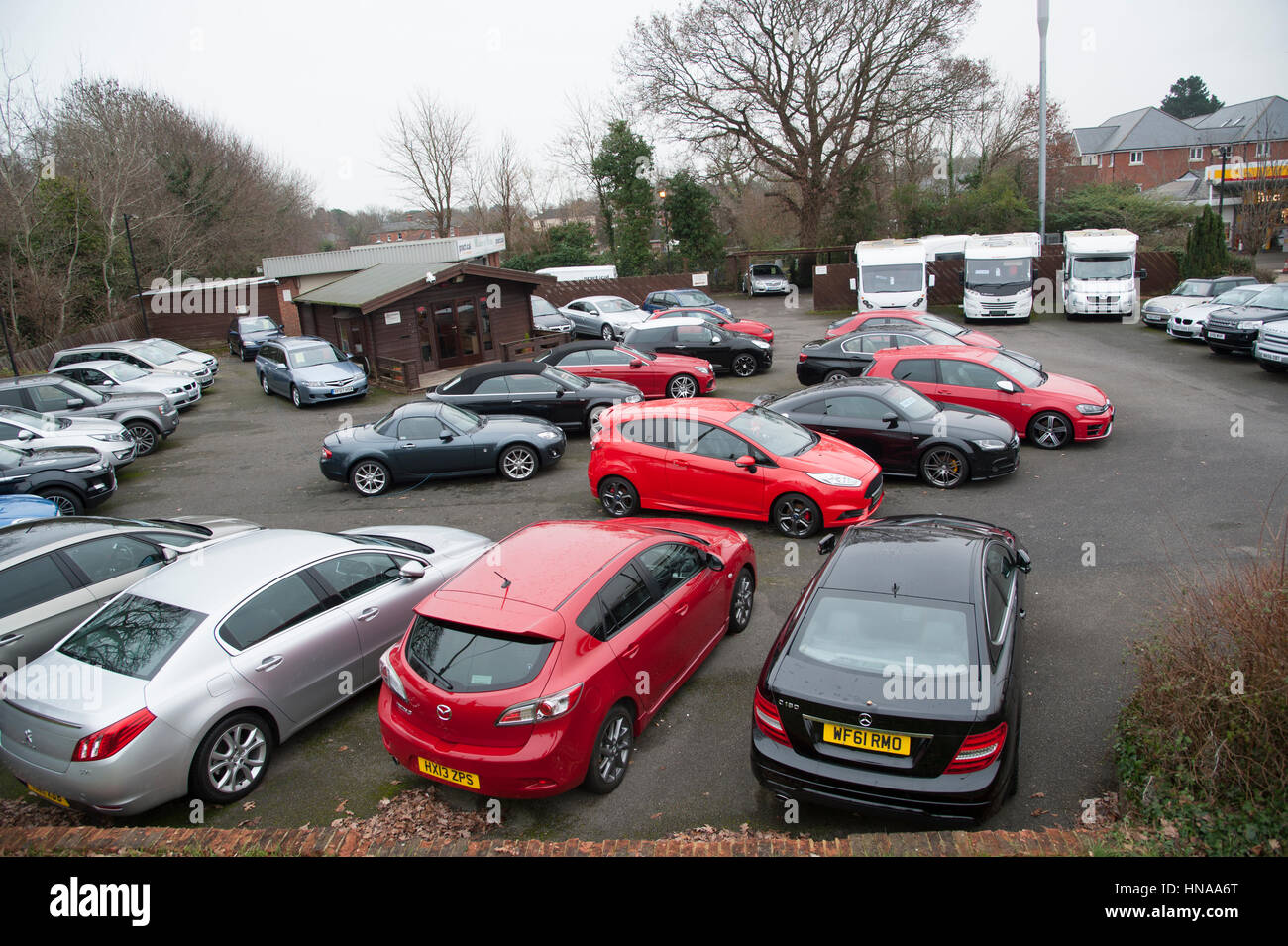 Car sales forecourt 2017 Stock Photo