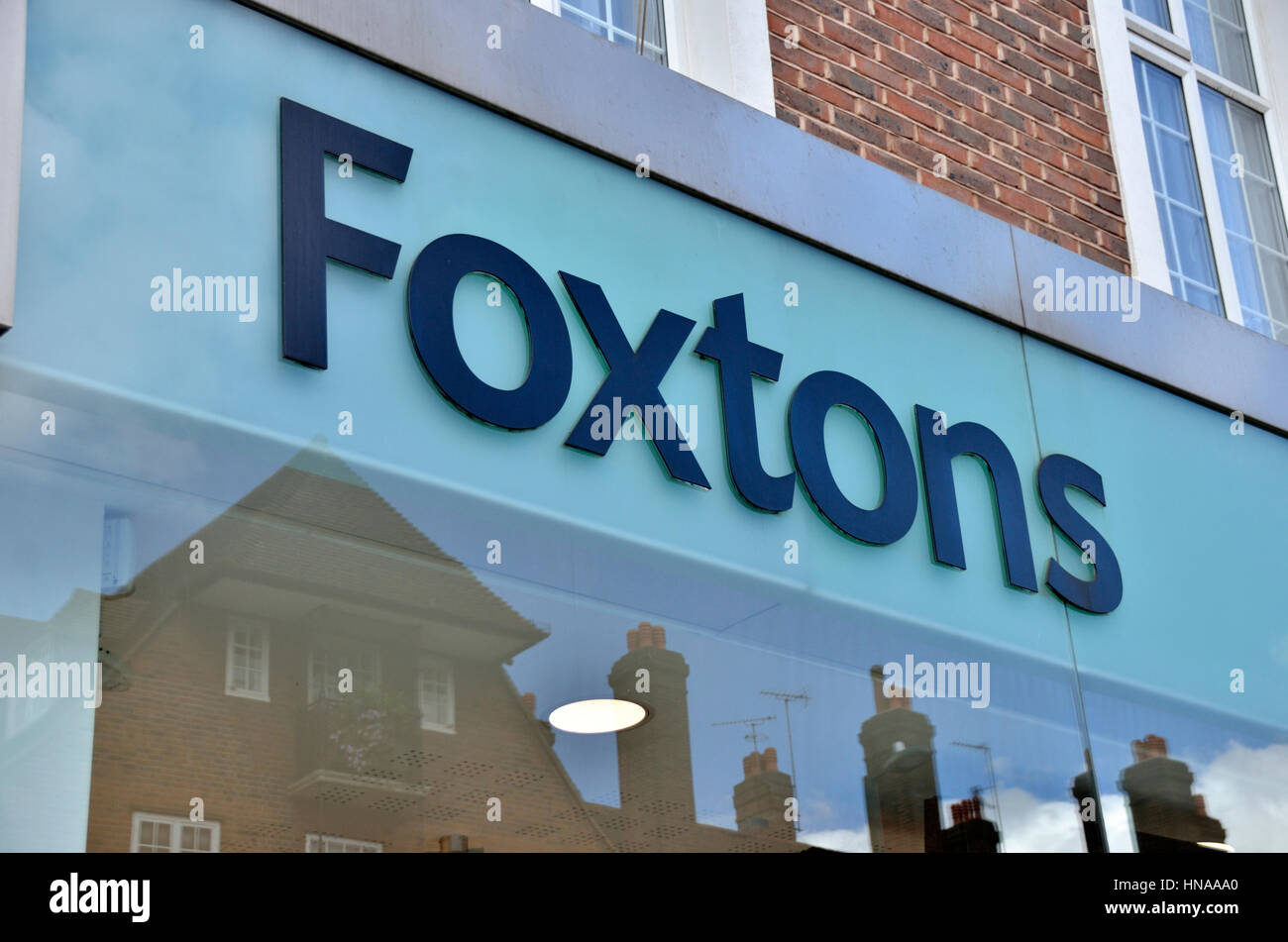 Foxtons estate agent in Golders Green, London, UK. Stock Photo