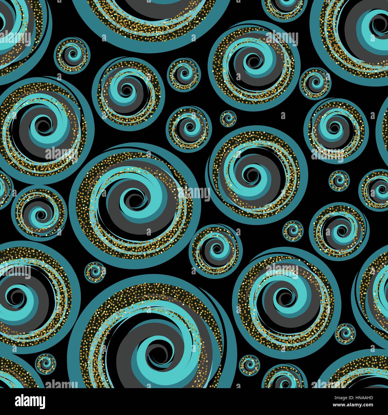Abstract Seamless Circles Pattern With Gold Glitter Vintage Wallpaper Stock Vector Image Art Alamy
