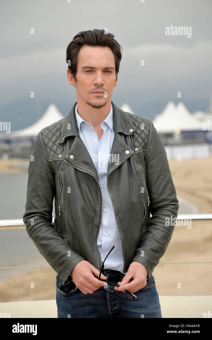 MipTV 2016, International Television Programme Market: Jonathan Rhys-Meyers Stock Photo