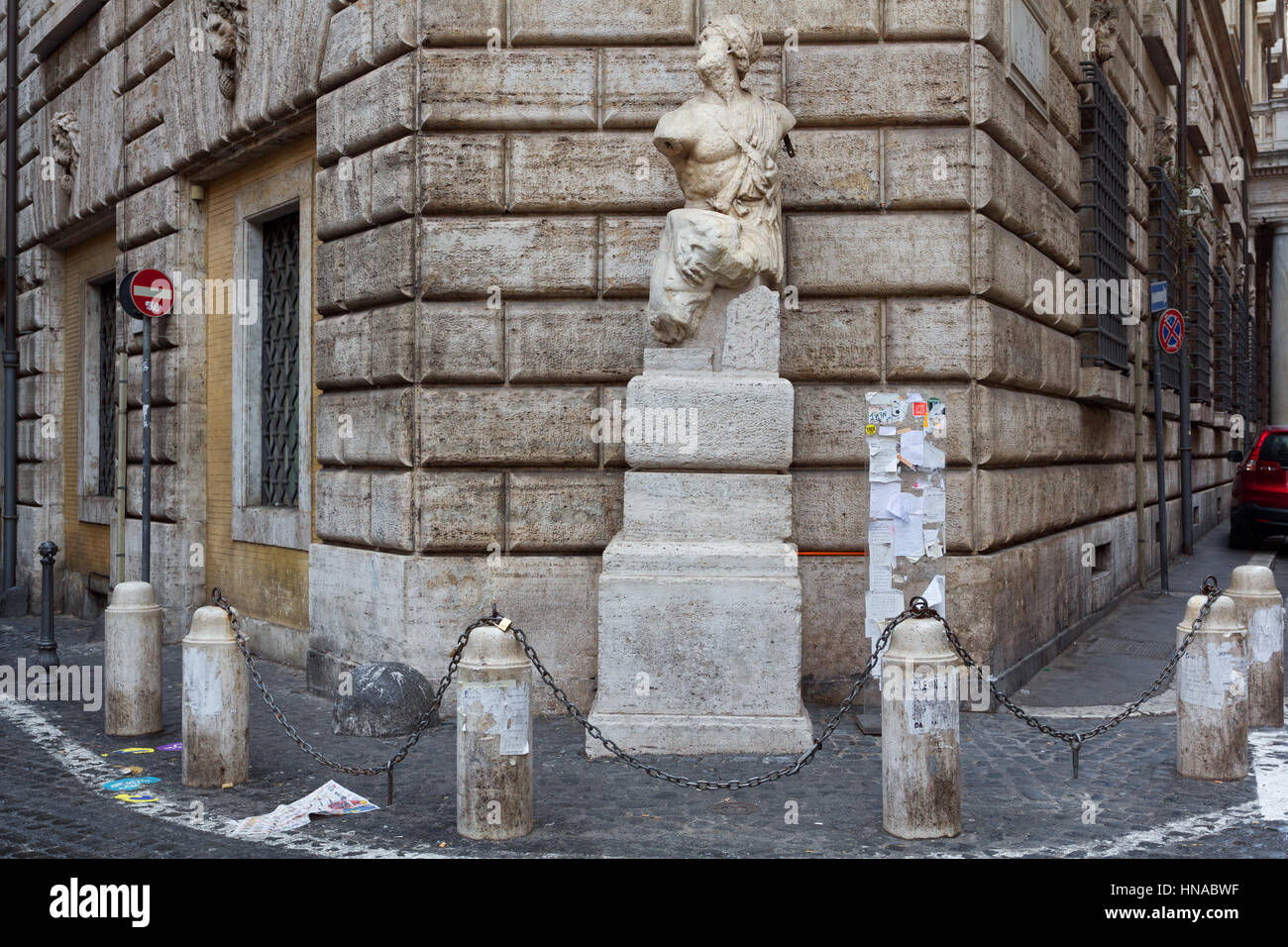 Talking statues of Rome - Pasquino Stock Photo