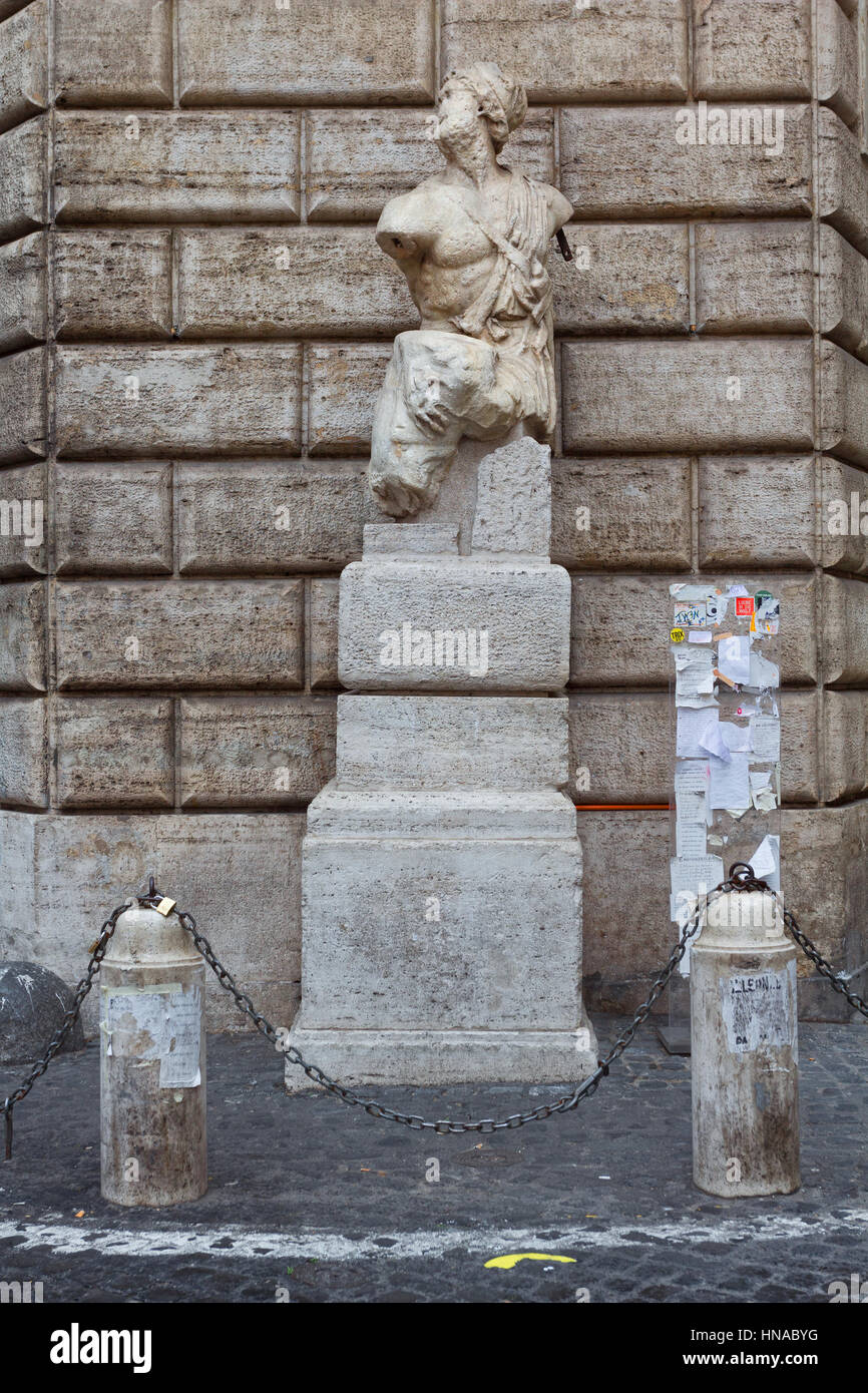 Talking statues of Rome - Pasquino Stock Photo