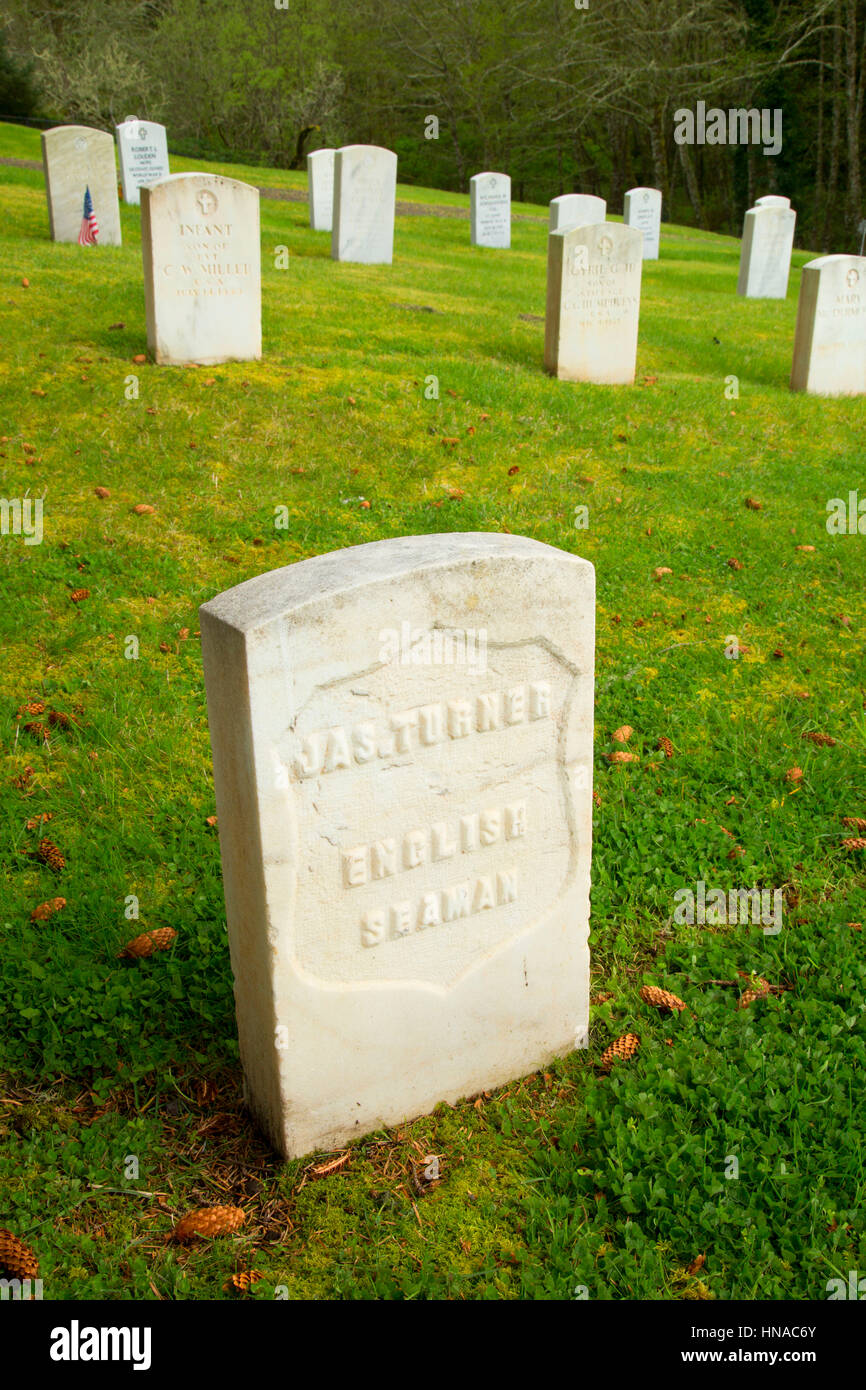 Headstones, Fort Stevens Post Cemetery, Fort Stevens State Park, Lewis