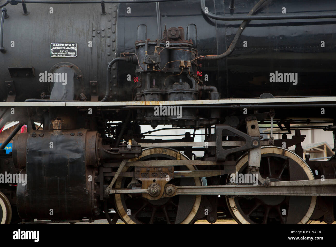 Steam train, Oregon Coast Scenic Railroad, Rockaway Beach, Oregon Stock