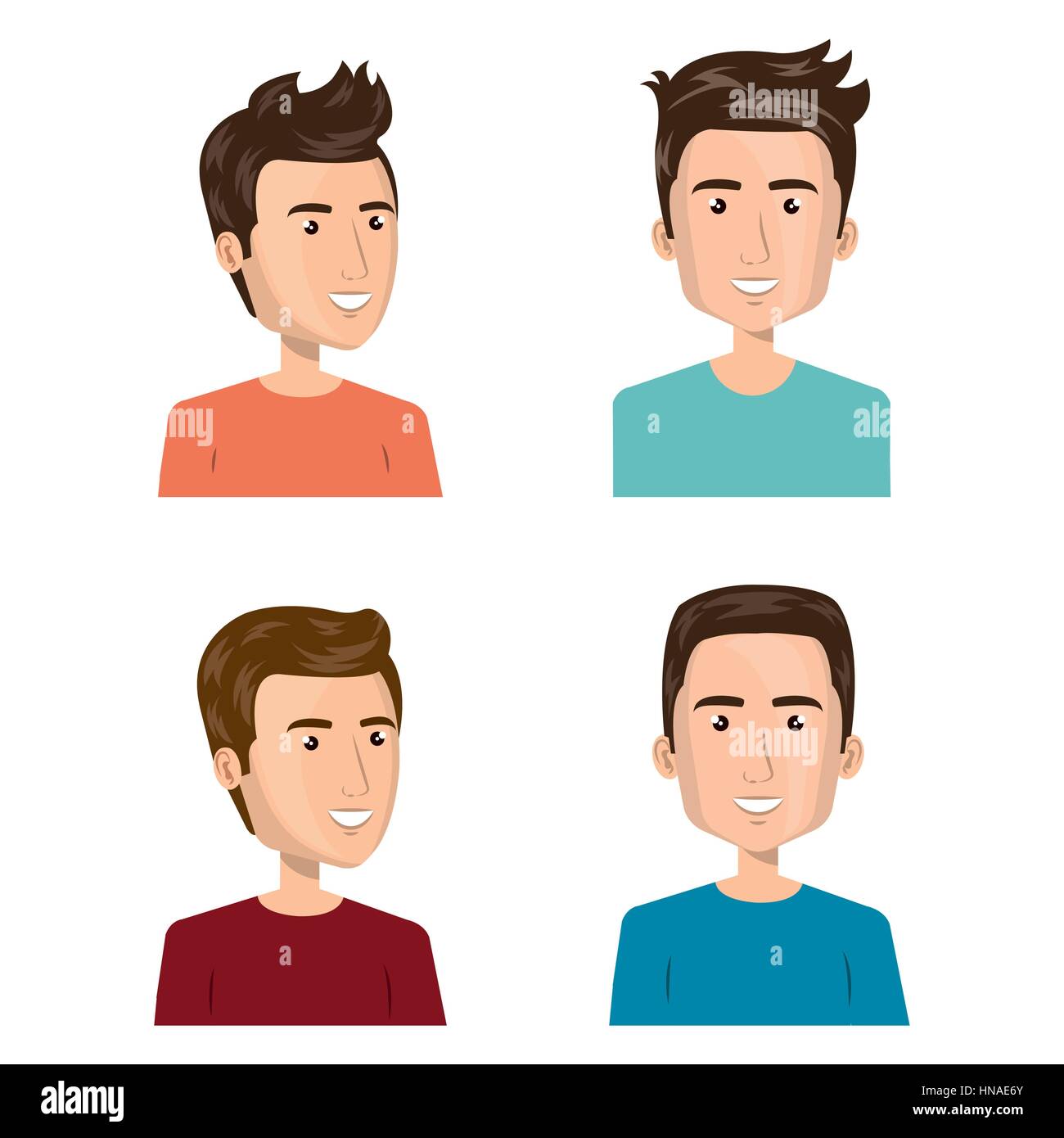 young people group avatars characters vector illustration design Stock ...