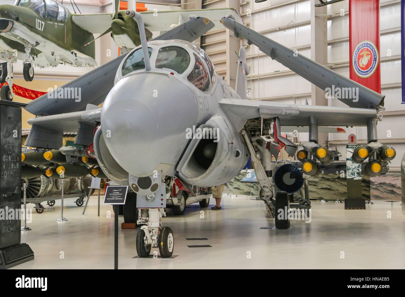 Grumman A-6 Intruder was an American, twin jet-engine, mid-wing all-weather attack aircraft Stock Photo