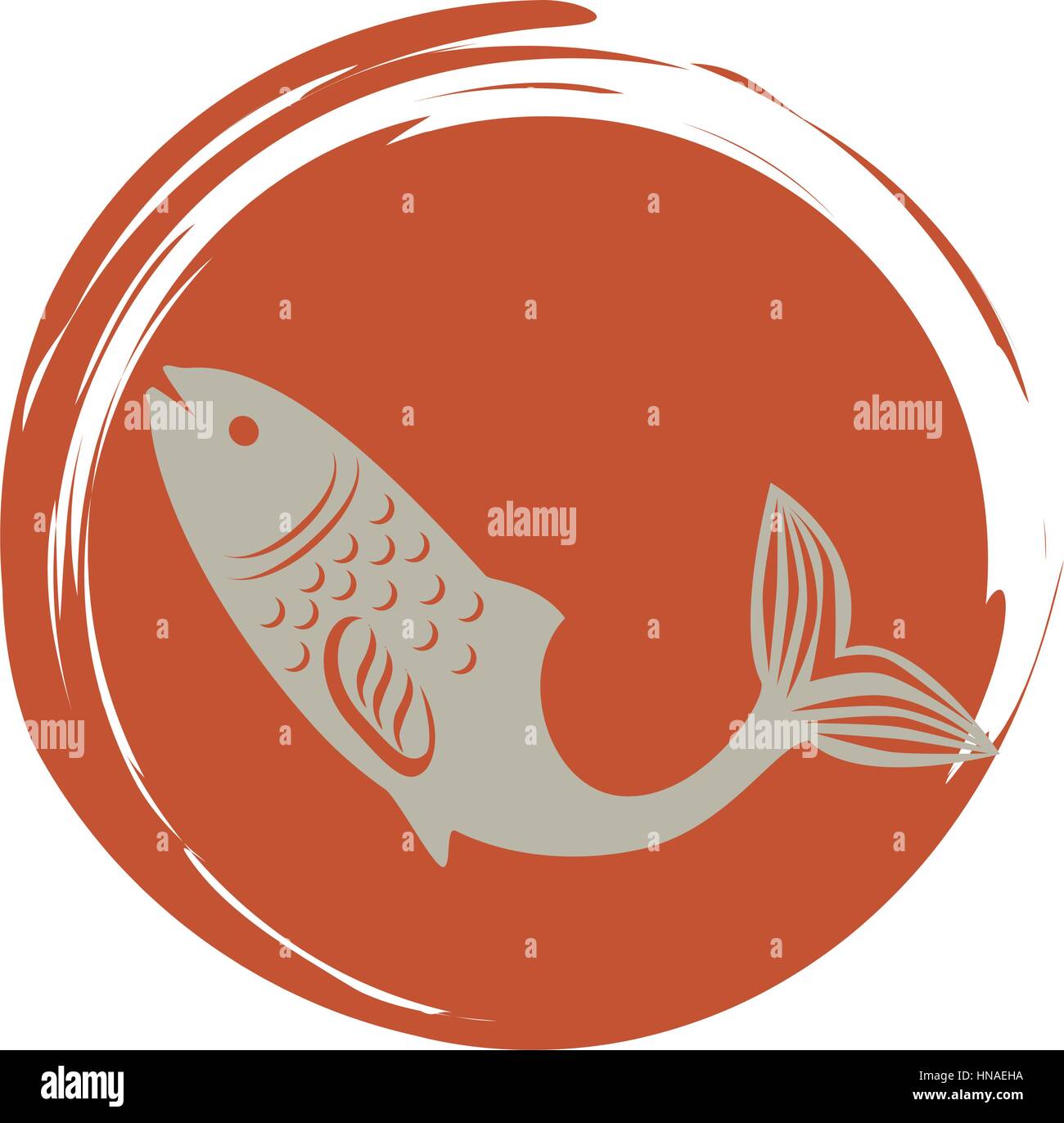 sea fish emblem icon vector illustration design Stock Vector Image ...