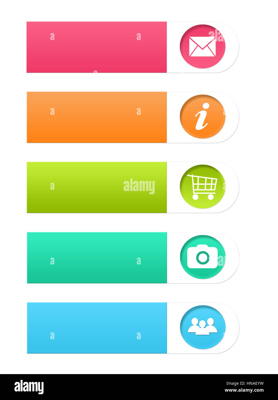 Colorful buttons for Web page menu, marketing or presentations Stock ...