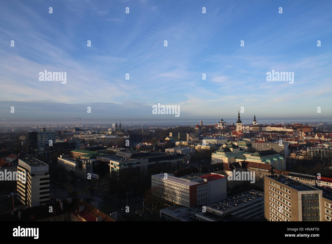 Tallinn skyline from the Radisson Blue, Estonia Stock Photo Alamy