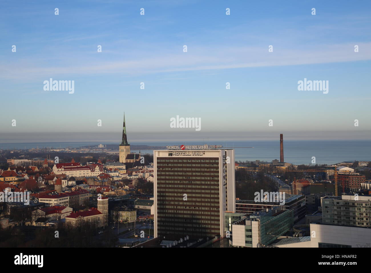 Tallinn skyline from the Radisson Blue, Estonia Stock Photo Alamy