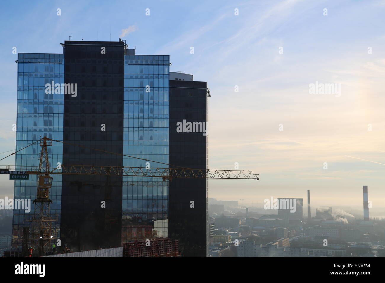 Tallinn skyline from the Radisson Blue, Estonia Stock Photo Alamy