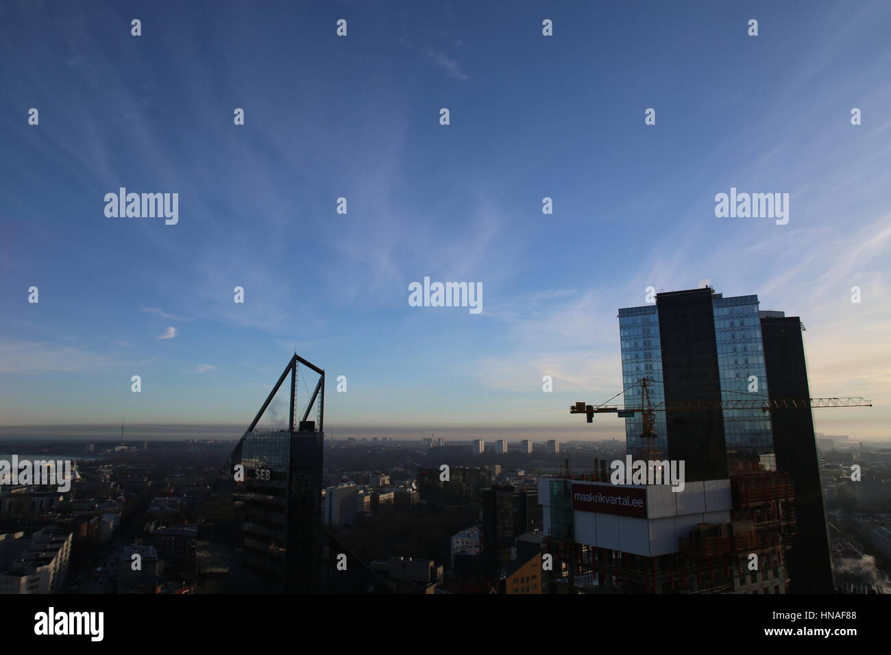 Tallinn skyline from the Radisson Blue, Estonia Stock Photo Alamy