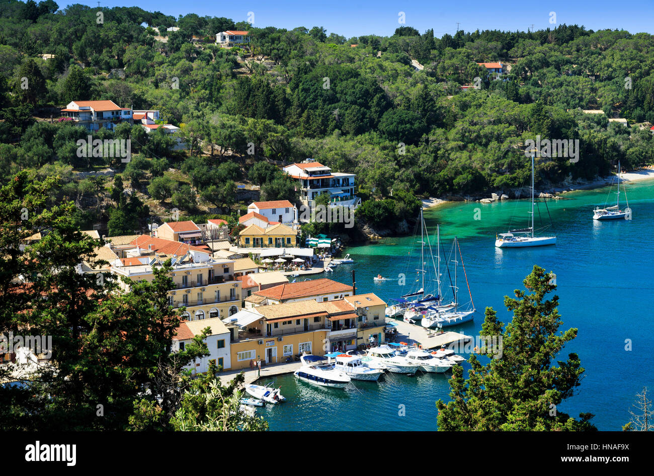 Lakka Harbour, Paxos, Greece Stock Photo Alamy