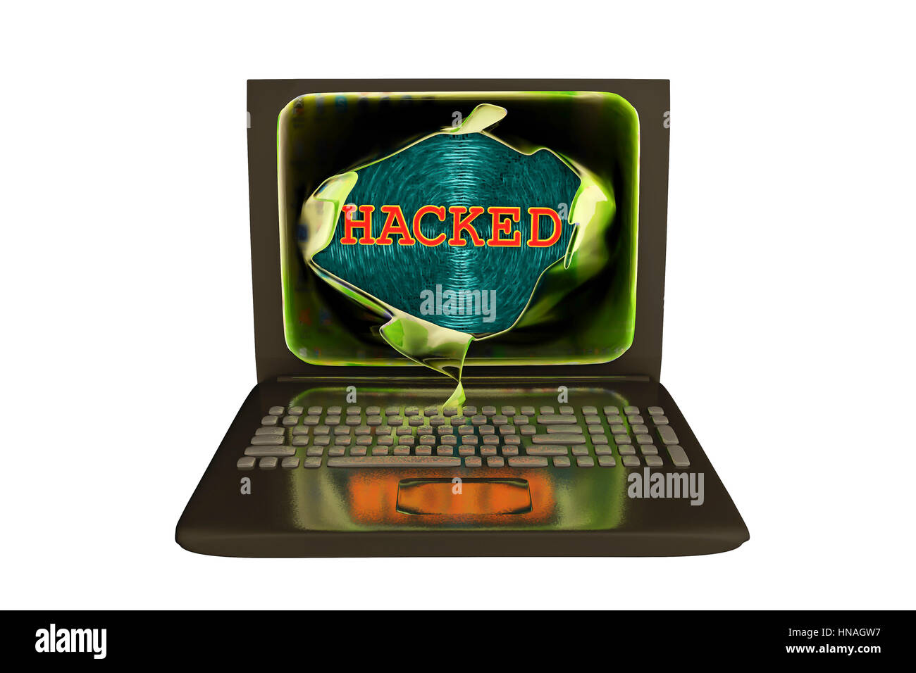 Computer hacking, conceptual illustration. Stock Photo
