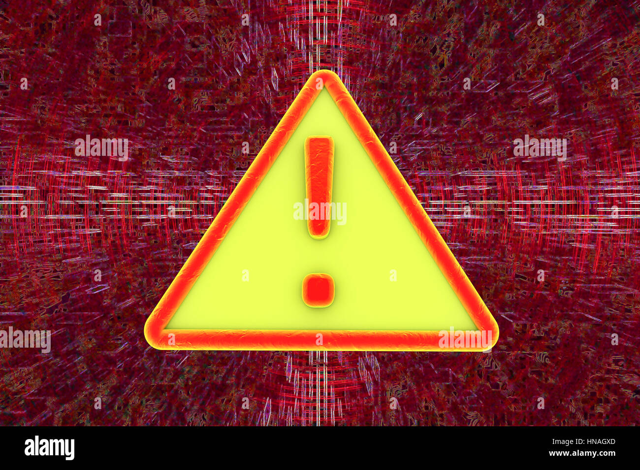 Computer virus alert sign, illustration Stock Photo