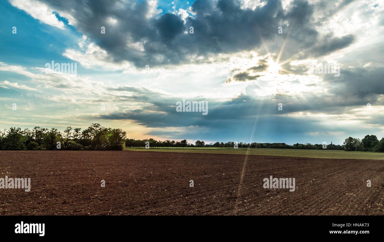 an evening storm in the italian countryside Stock Photo - Alamy