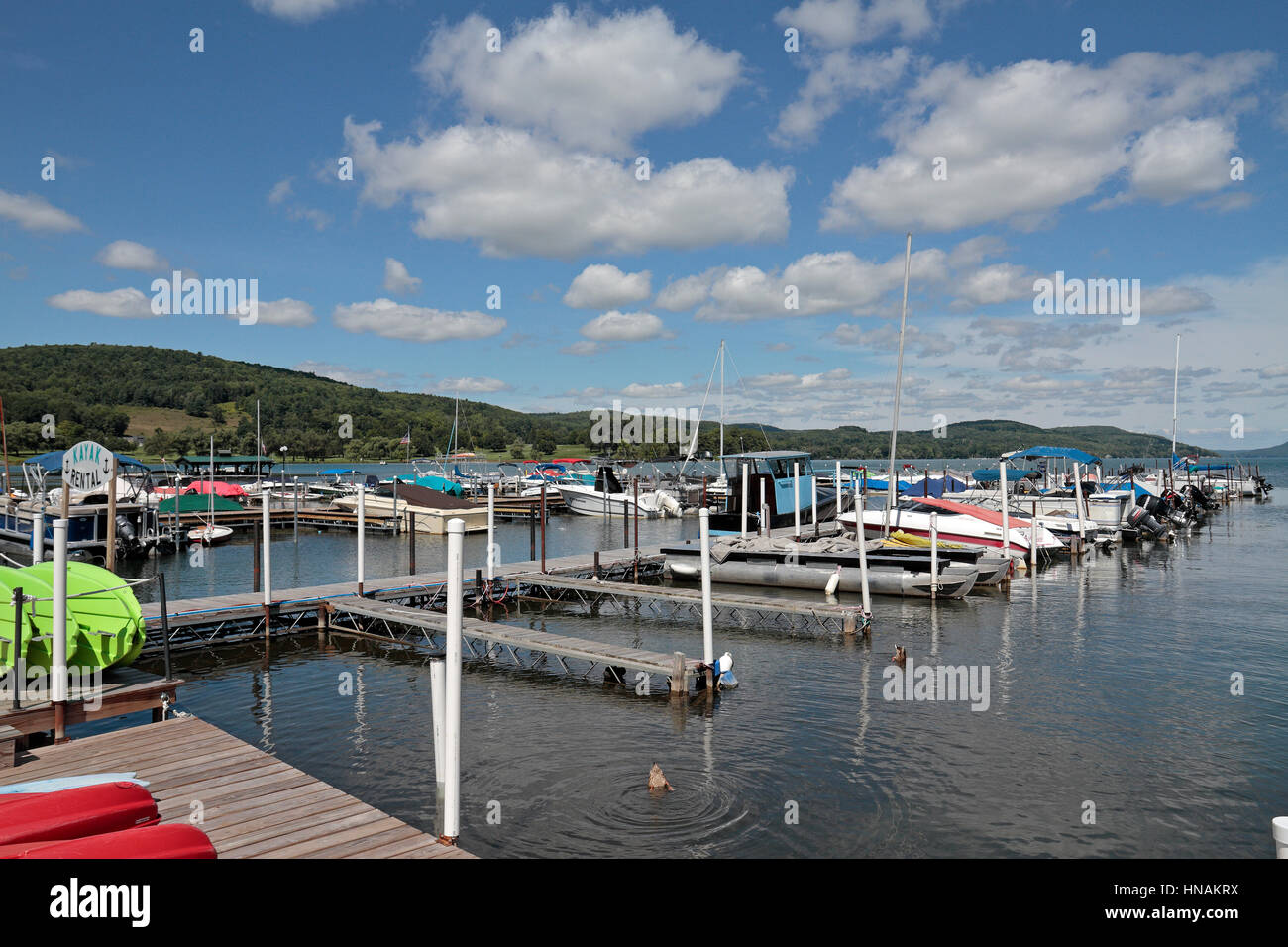 Otsego Lake in Historic Cooperstown, New York, United States. Stock Photo