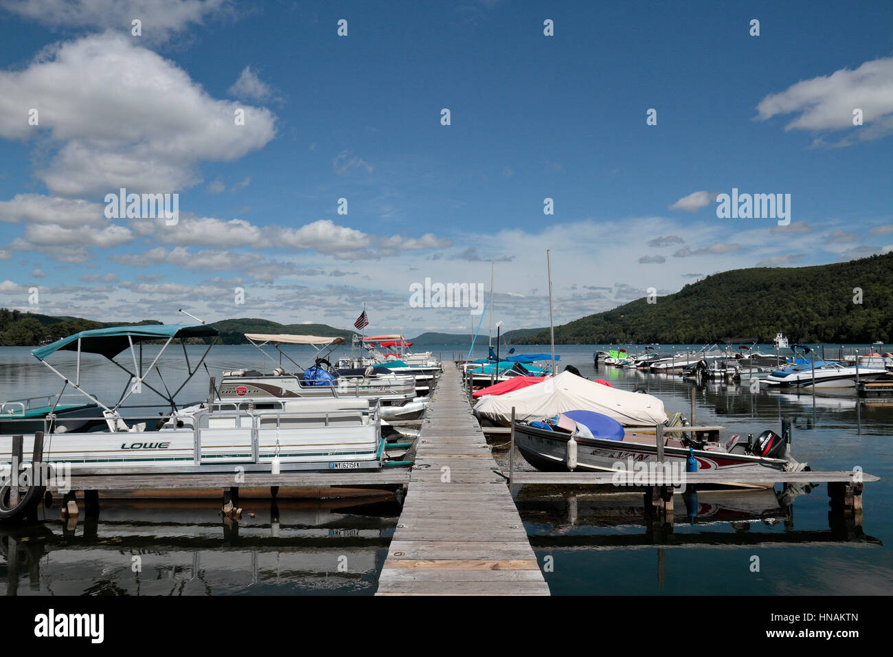 Otsego Lake in Historic Cooperstown, New York, United States. Stock Photo