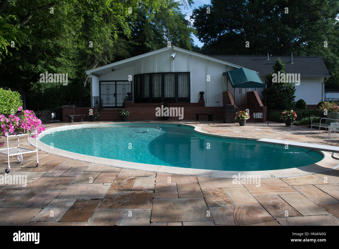 Pool on the Graceland property in Memphis, TN Stock Photo Alamy