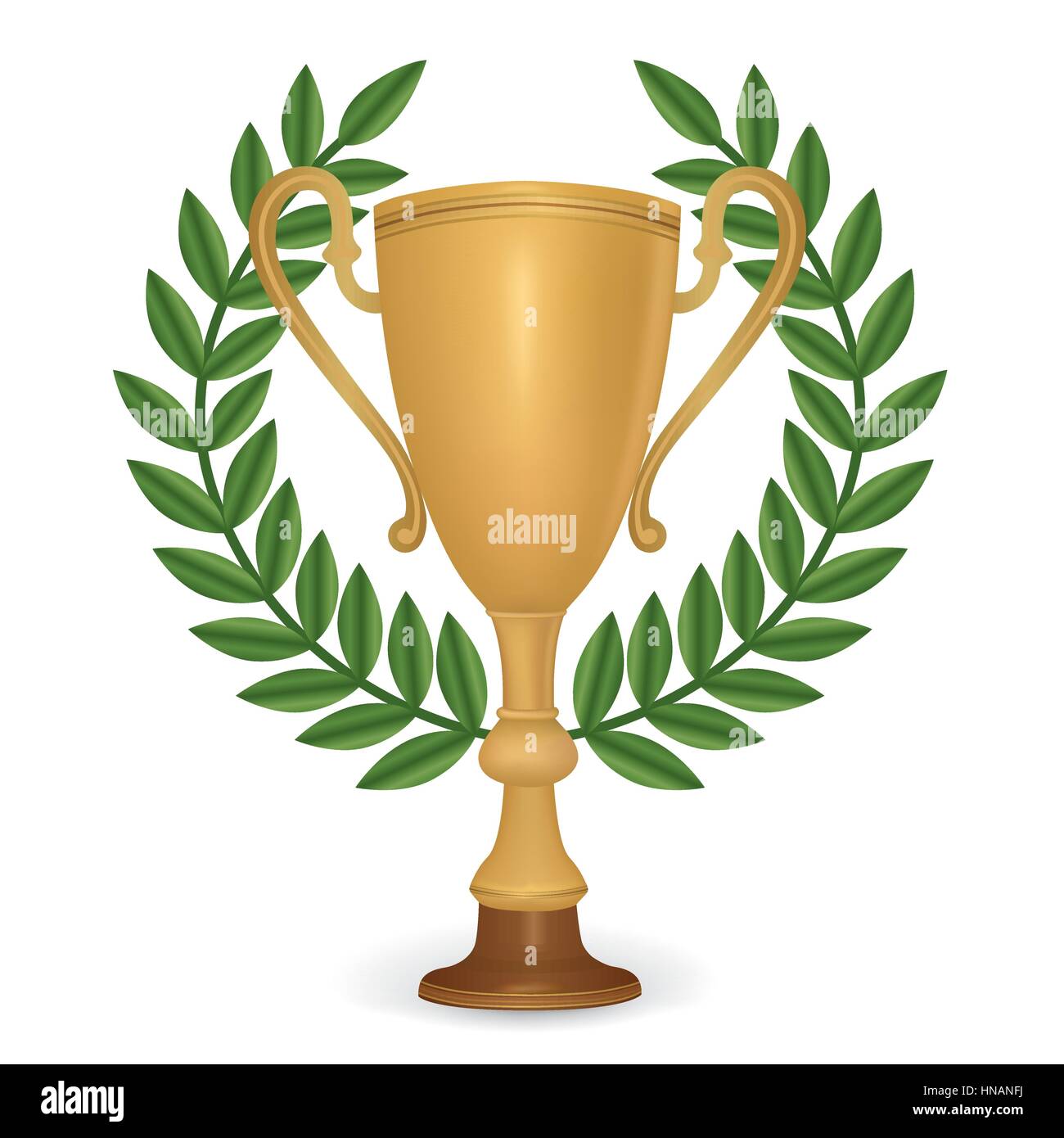 Winner cup with laurel wreath Stock Vector Image & Art - Alamy