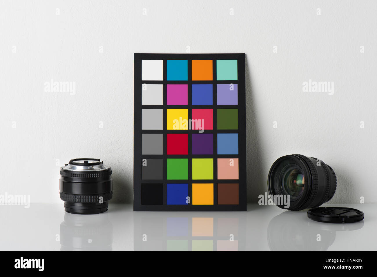 camera color correction, equipment for professional photographer Stock