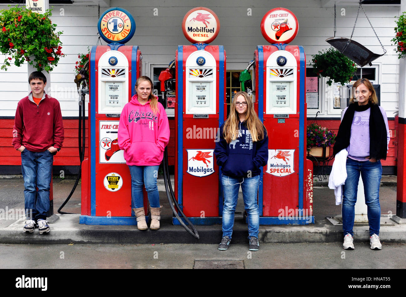 Gas station in Gustavus, south Alaska, USA Stock Photo Alamy