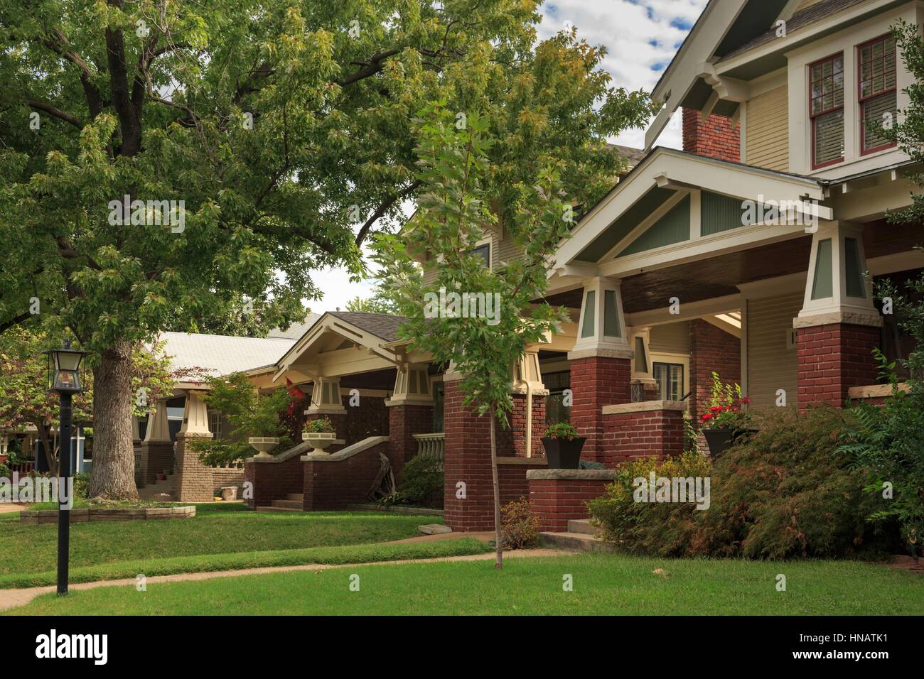 Cherry Street Neighborhood, Tulsa, Oklahoma. Stock Photo