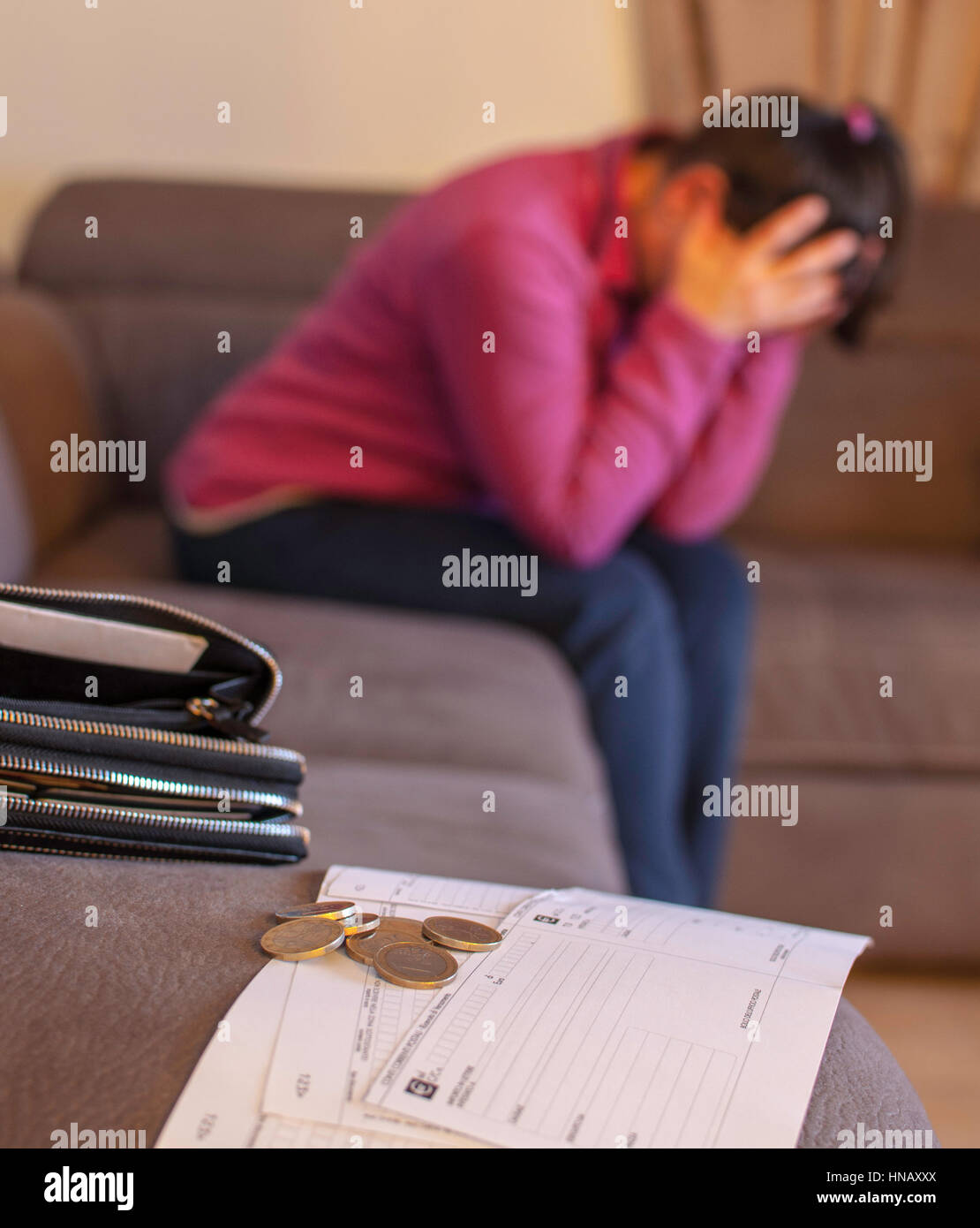 Woman desperate money hi-res stock photography and images - Alamy