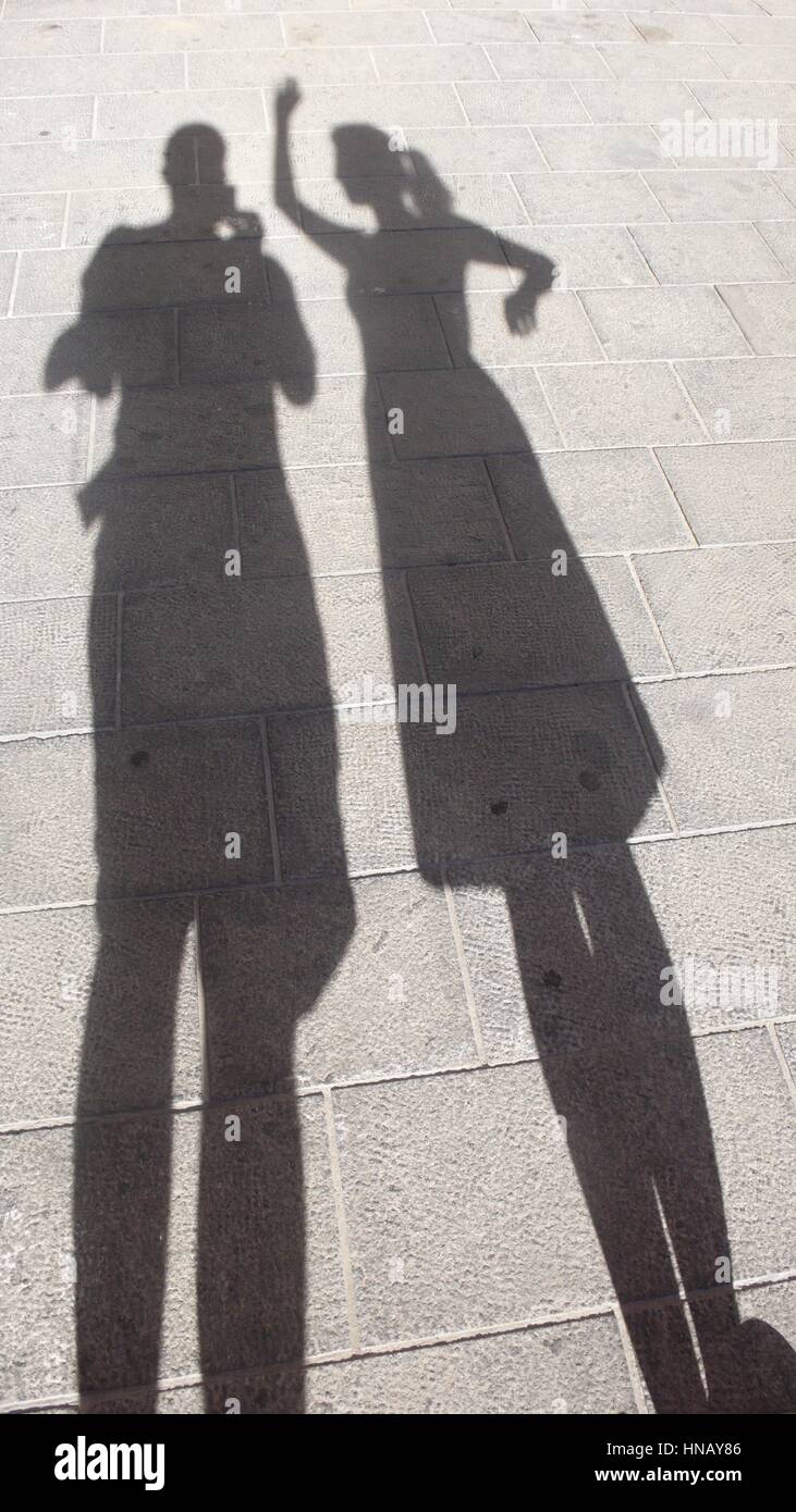 Shadows of a couple Stock Photo - Alamy