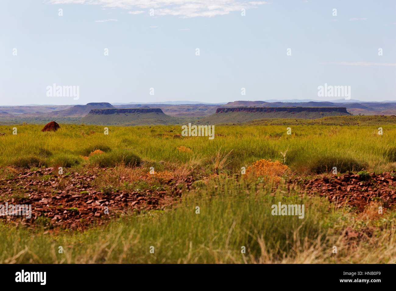 Outback Australian Landscape, Pilbara, Western Australia. Stock Photo