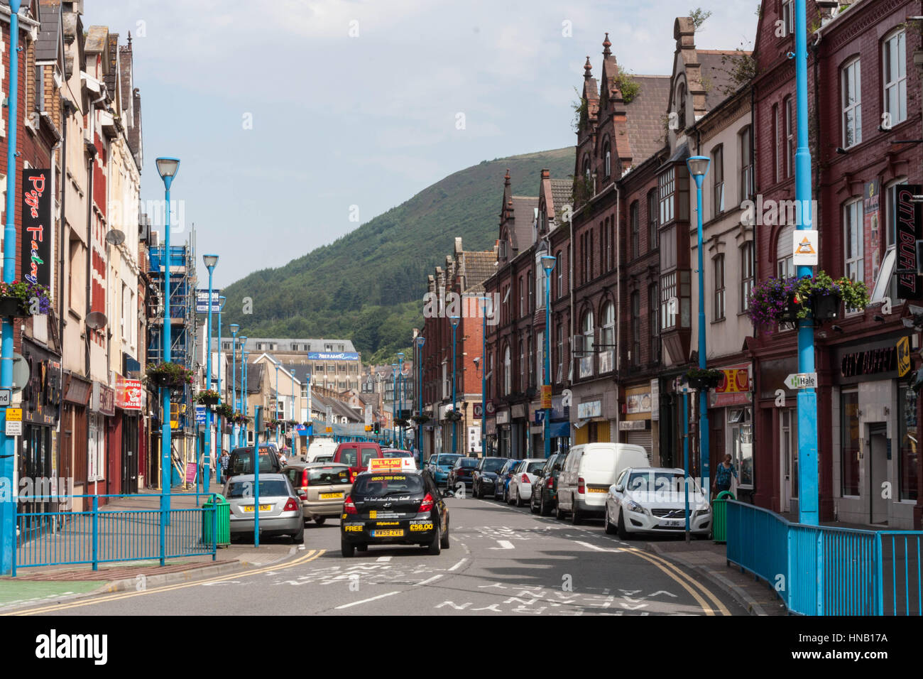Station Road, Port Talbot Stock Photo