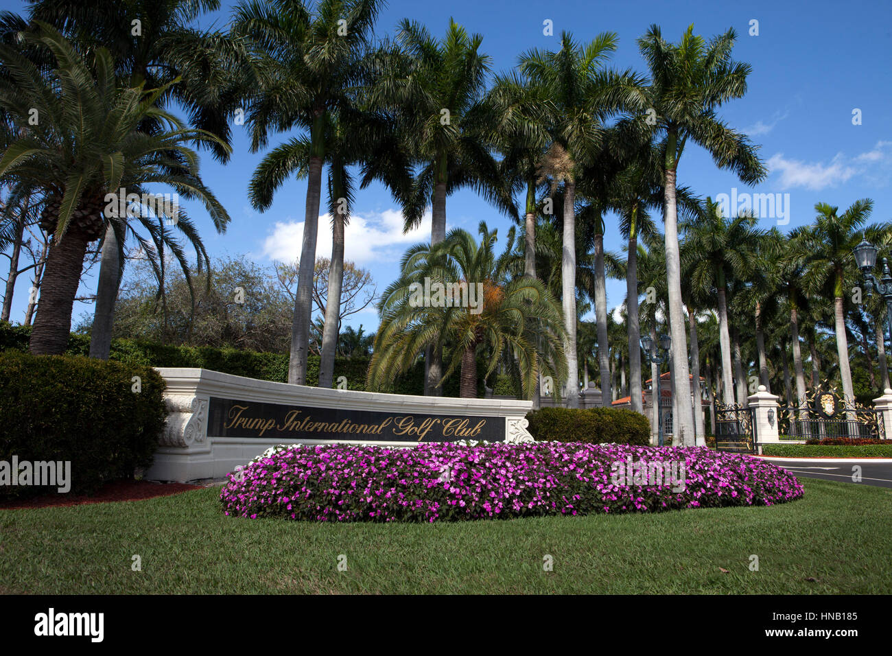 Trump International Golf Club in West Palm Beach, where President Trump frequently plays golf. The club is a short drive from his winter White House M Stock Photo