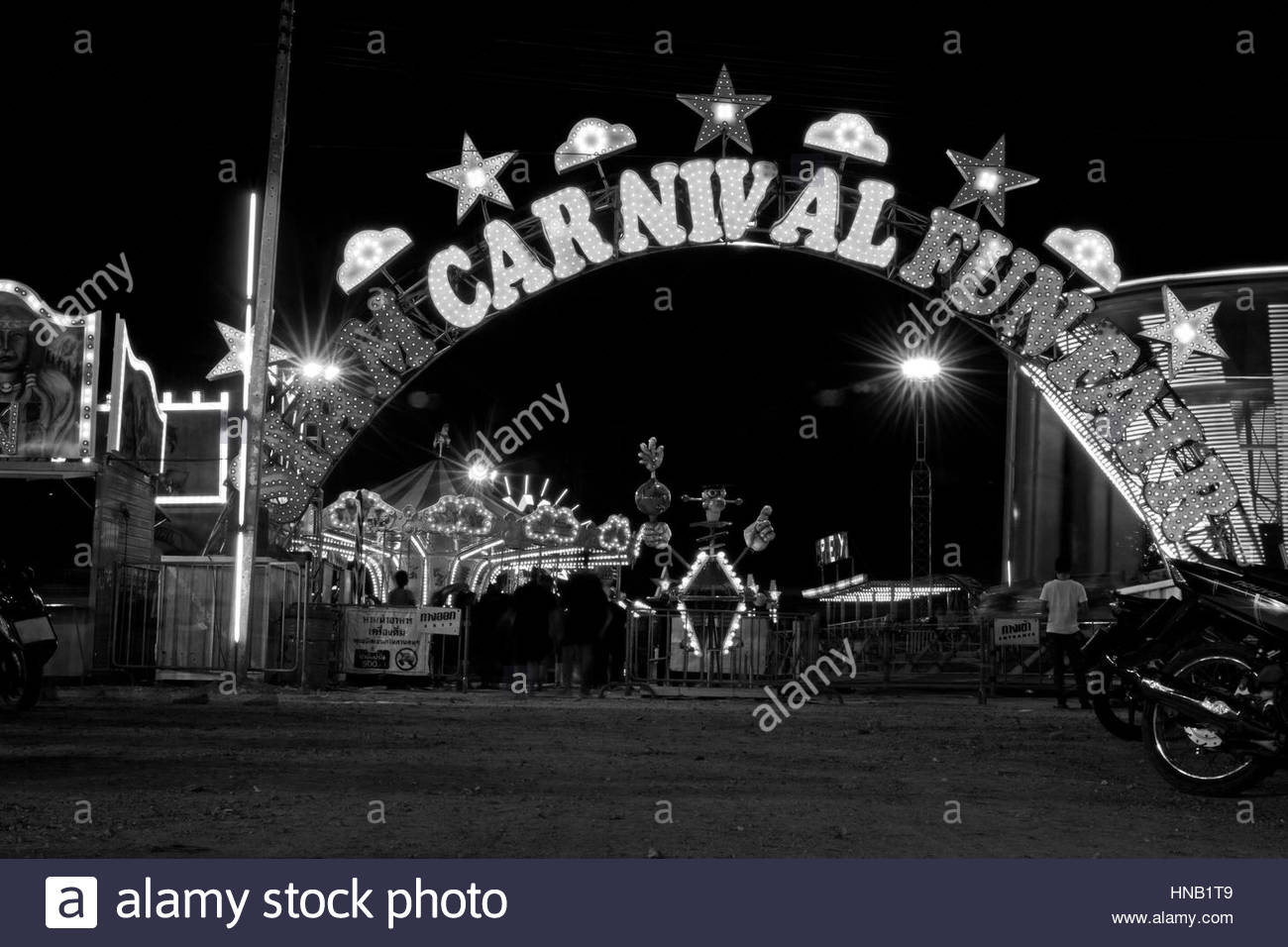 Funfair Ride Black and White Stock Photos & Images - Alamy