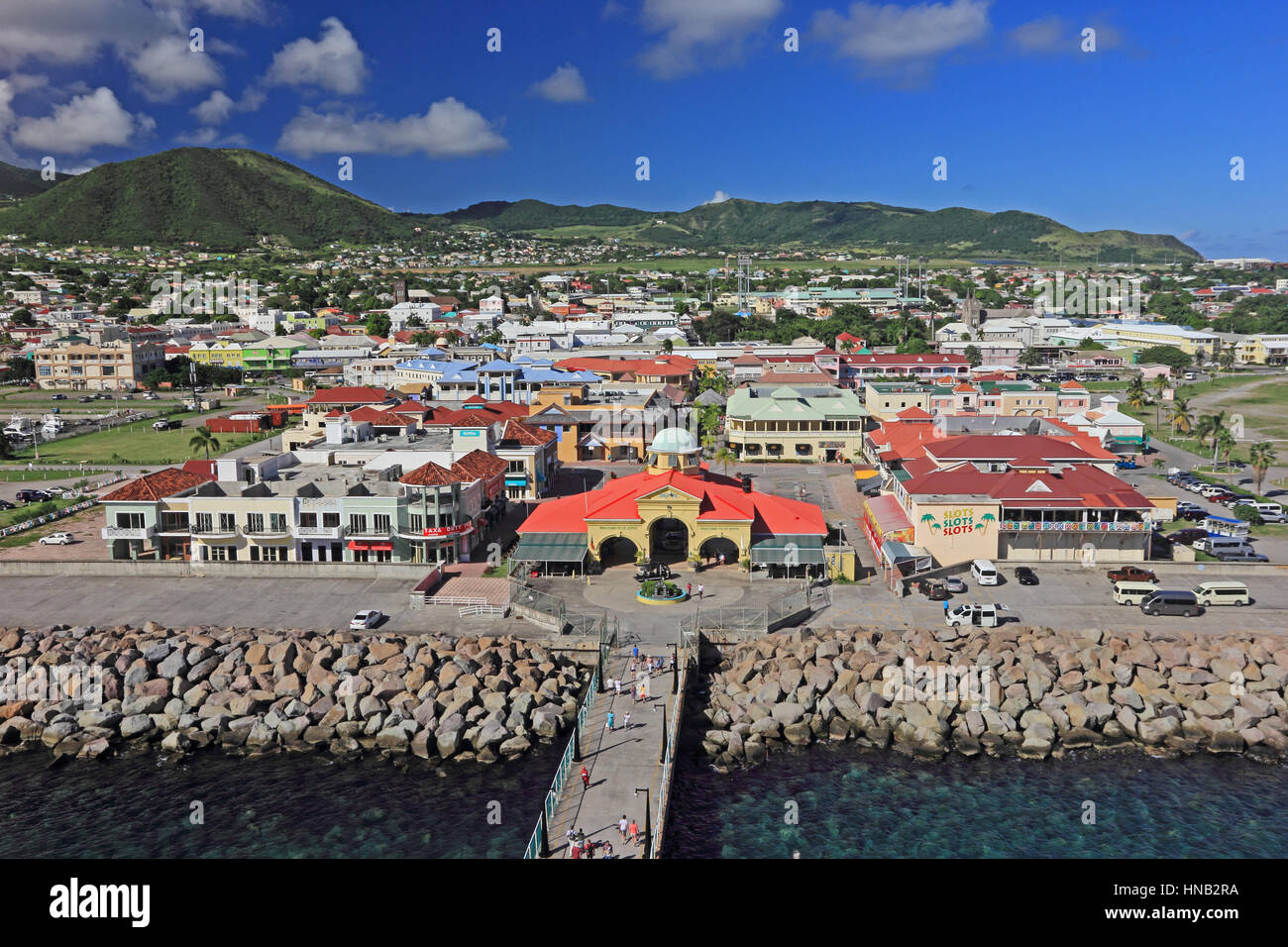 Port Zante cruise ship terminal, Basseterre, St Kitts Stock Photo