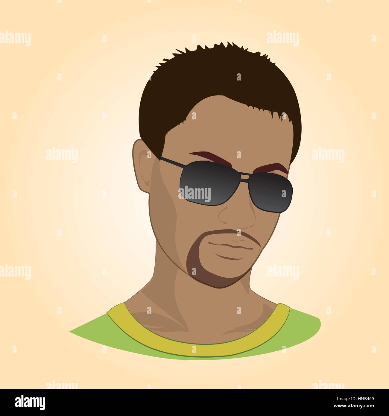 Vector illustration of a man with glasses Stock Vector Image & Art - Alamy