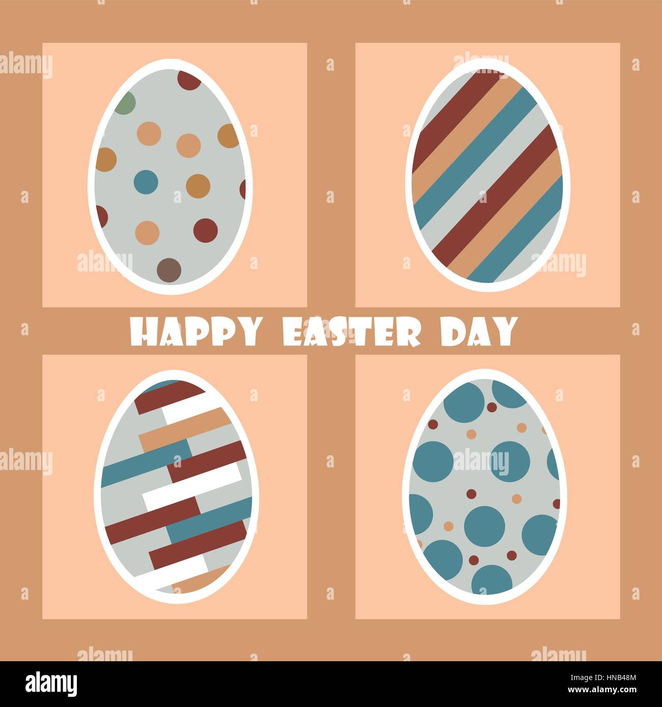 Happy Easter Card. vector illustration. Stock Vector