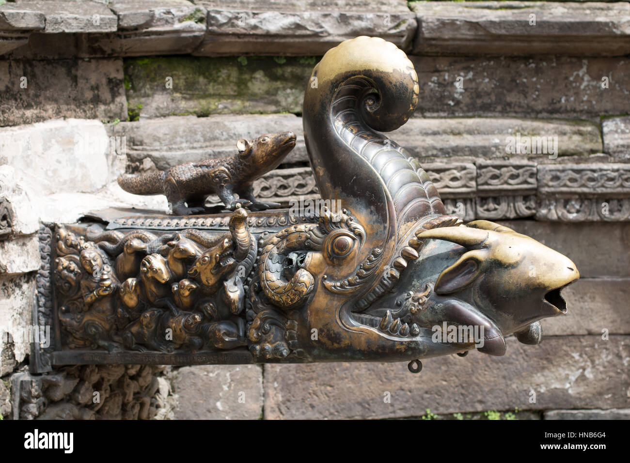 Carved Stone Water Spout From Kutch - 19th Century Carved Stone Water Spout From Kutch - 19th Century