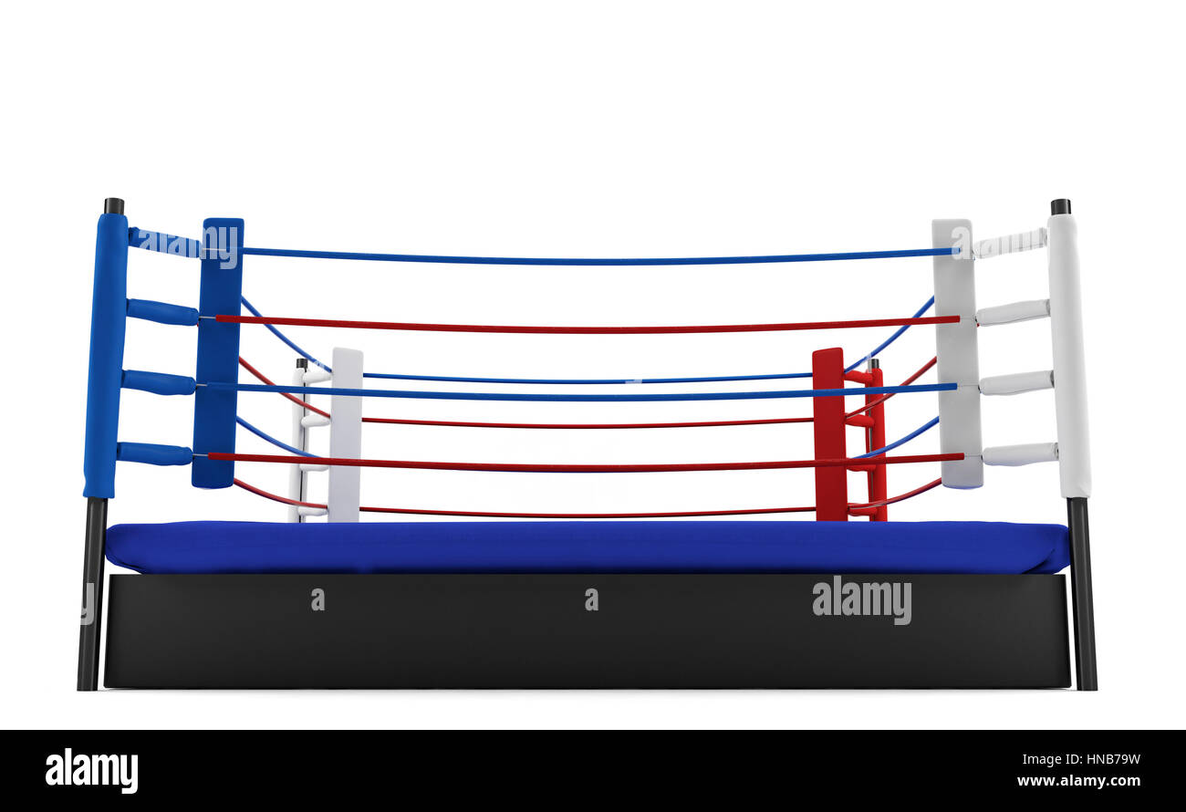 Boxing ring isolated on white background Stock Photo Alamy