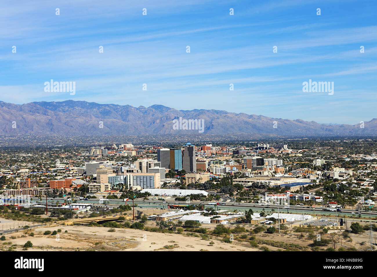 An Aerial view of Tucson, Arizona Stock Photo - Alamy